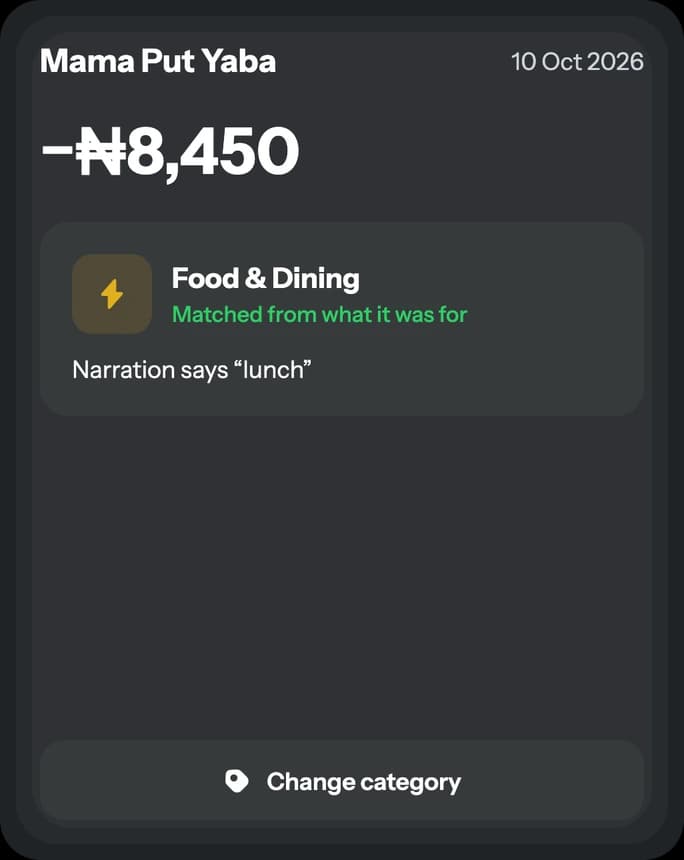 Transactions waiting for a category